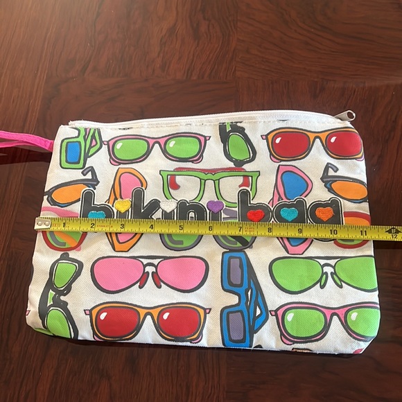 Bikini Bag Swimsuit Bag with Sunglasses Print and Wrist Strap - Picture 15 of 16